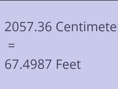 2057.36 CM TO FEET