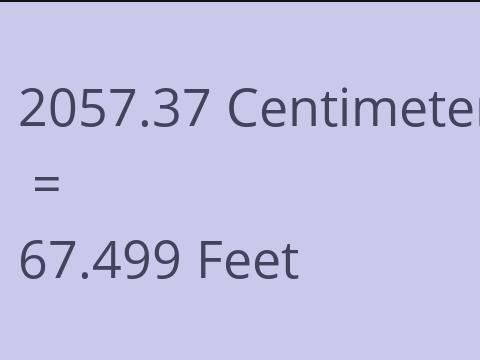 2057.37 CM TO FEET