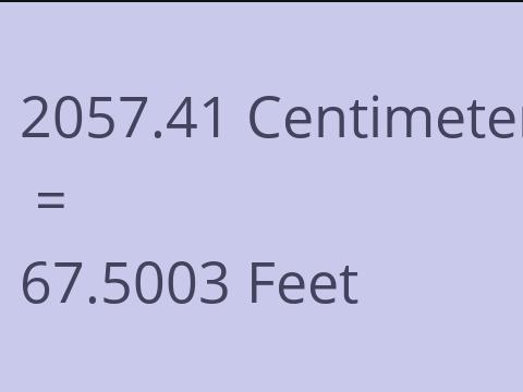 2057.41 CM TO FEET