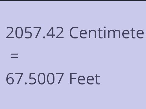 2057.42 CM TO FEET