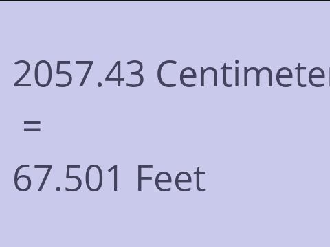 2057.43 CM TO FEET