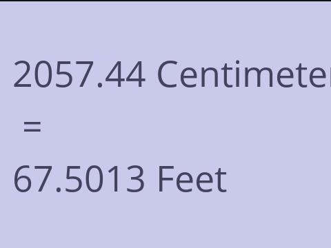 2057.44 CM TO FEET