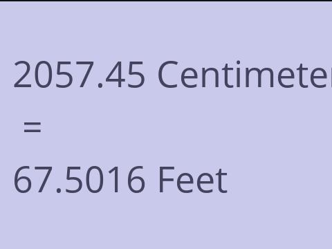 2057.45 CM TO FEET