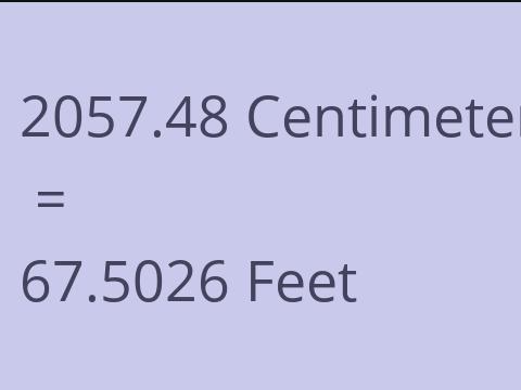 2057.48 CM TO FEET