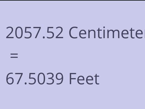 2057.52 CM TO FEET