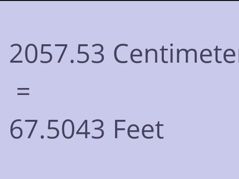 2057.53 CM TO FEET