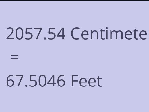 2057.54 CM TO FEET