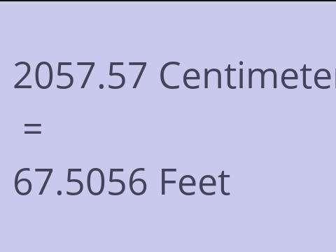 2057.57 CM TO FEET