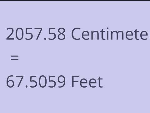 2057.58 CM TO FEET