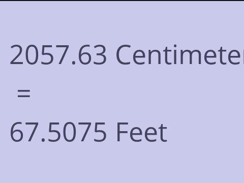 2057.63 CM TO FEET