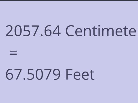 2057.64 CM TO FEET