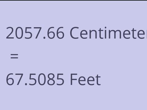 2057.66 CM TO FEET