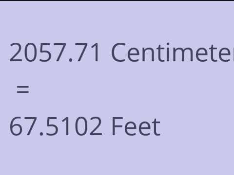 2057.71 CM TO FEET