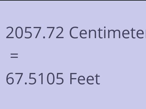 2057.72 CM TO FEET