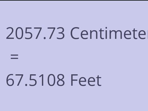 2057.73 CM TO FEET