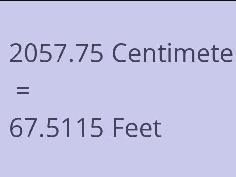 2057.75 CM TO FEET