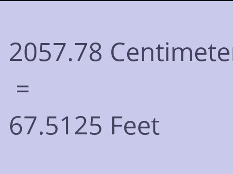 2057.78 CM TO FEET