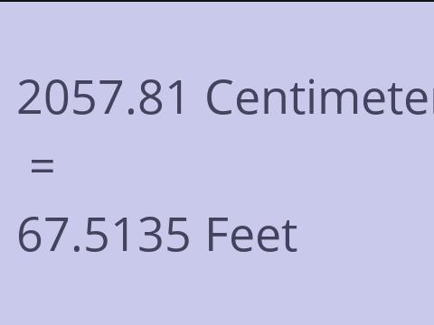 2057.81 CM TO FEET