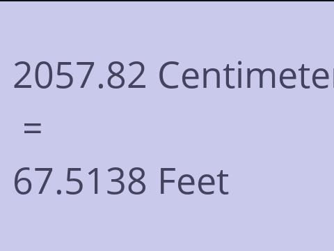 2057.82 CM TO FEET