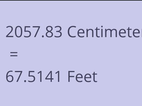 2057.83 CM TO FEET