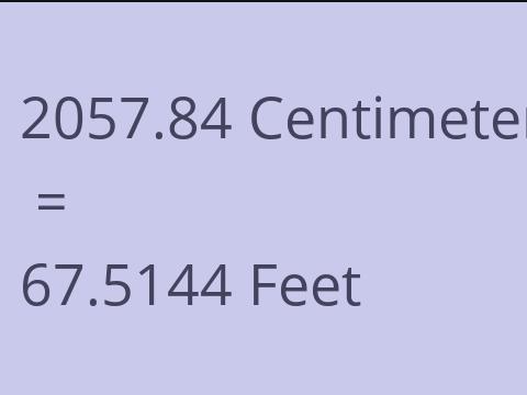 2057.84 CM TO FEET