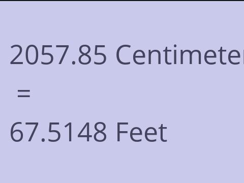 2057.85 CM TO FEET