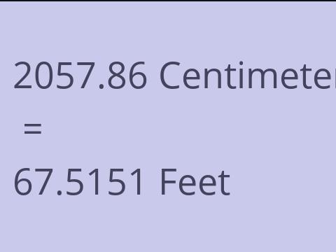 2057.86 CM TO FEET