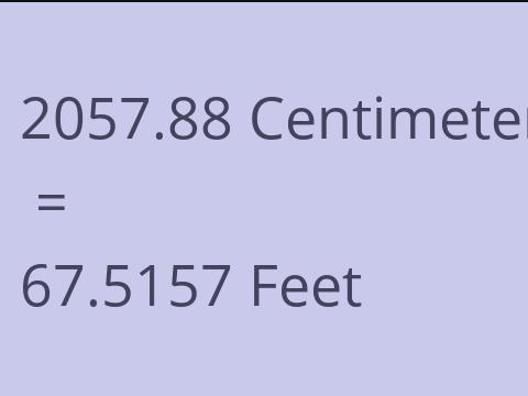 2057.88 CM TO FEET