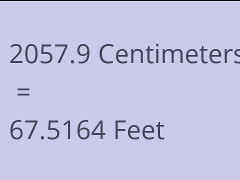 2057.9 CM TO FEET