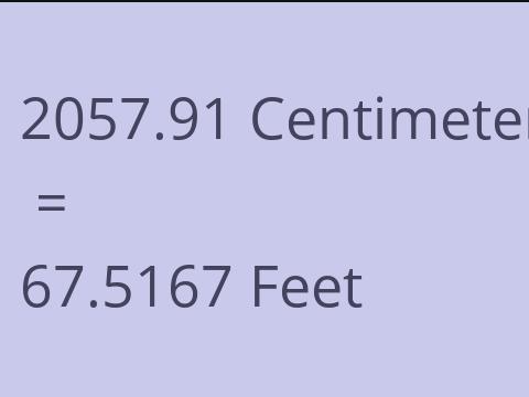 2057.91 CM TO FEET