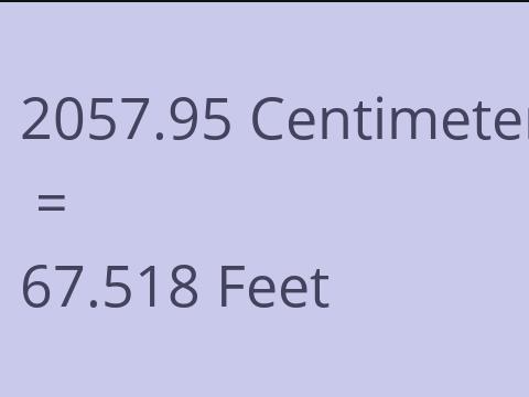 2057.95 CM TO FEET