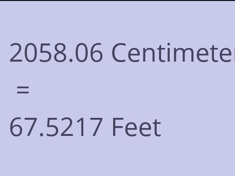 2058.06 CM TO FEET