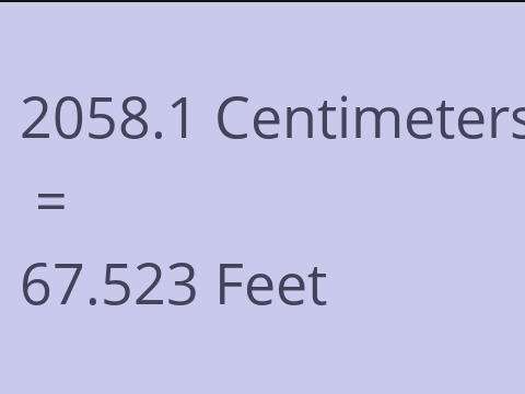 2058.1 CM TO FEET