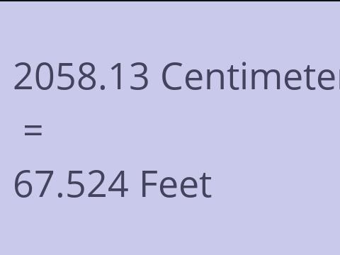 2058.13 CM TO FEET