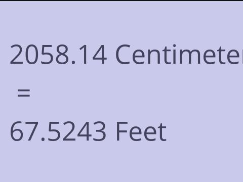 2058.14 CM TO FEET