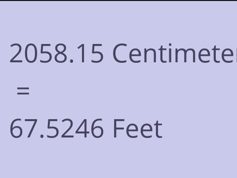 2058.15 CM TO FEET