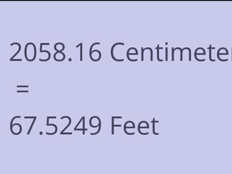 2058.16 CM TO FEET
