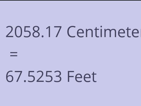 2058.17 CM TO FEET