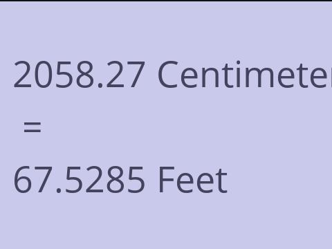 2058.27 CM TO FEET