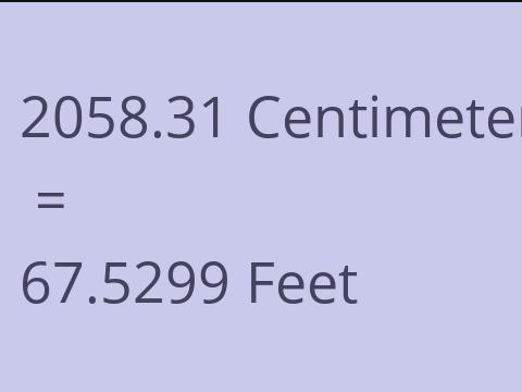 2058.31 CM TO FEET