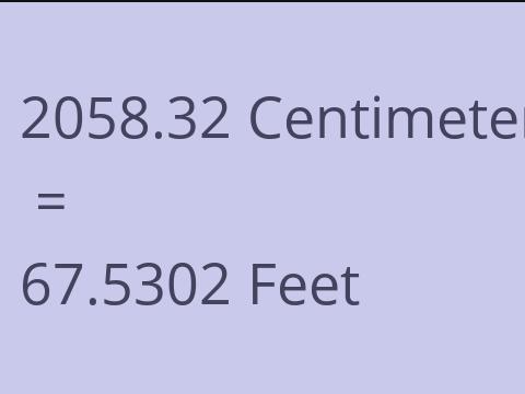 2058.32 CM TO FEET