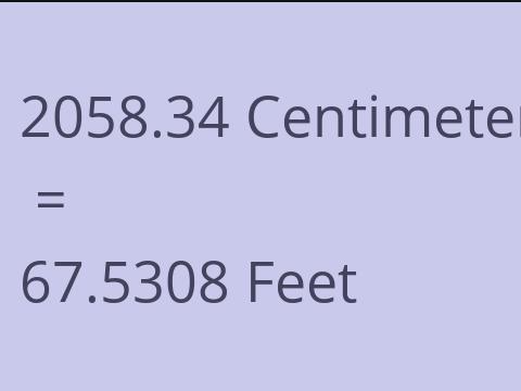 2058.34 CM TO FEET