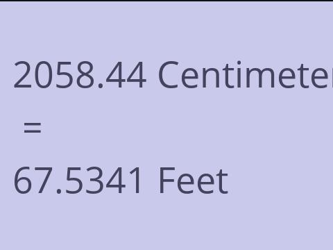 2058.44 CM TO FEET