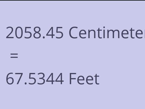 2058.45 CM TO FEET