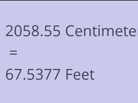 2058.55 CM TO FEET