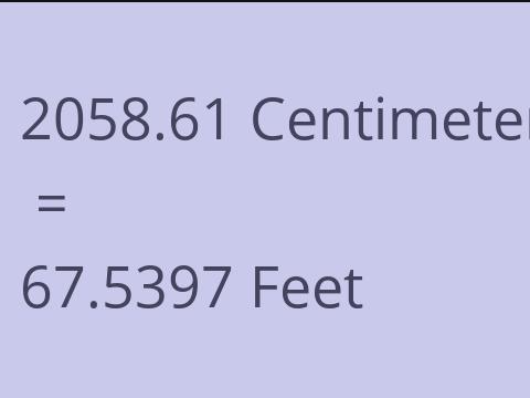 2058.61 CM TO FEET