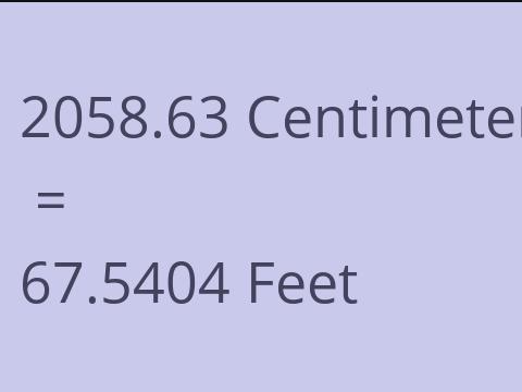 2058.63 CM TO FEET