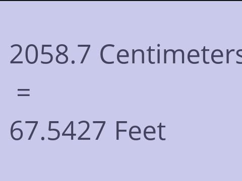 2058.7 CM TO FEET