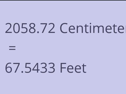 2058.72 CM TO FEET