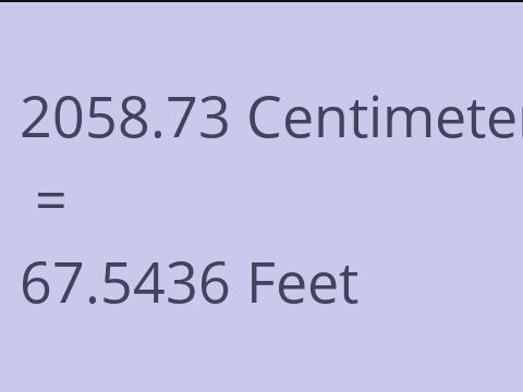 2058.73 CM TO FEET